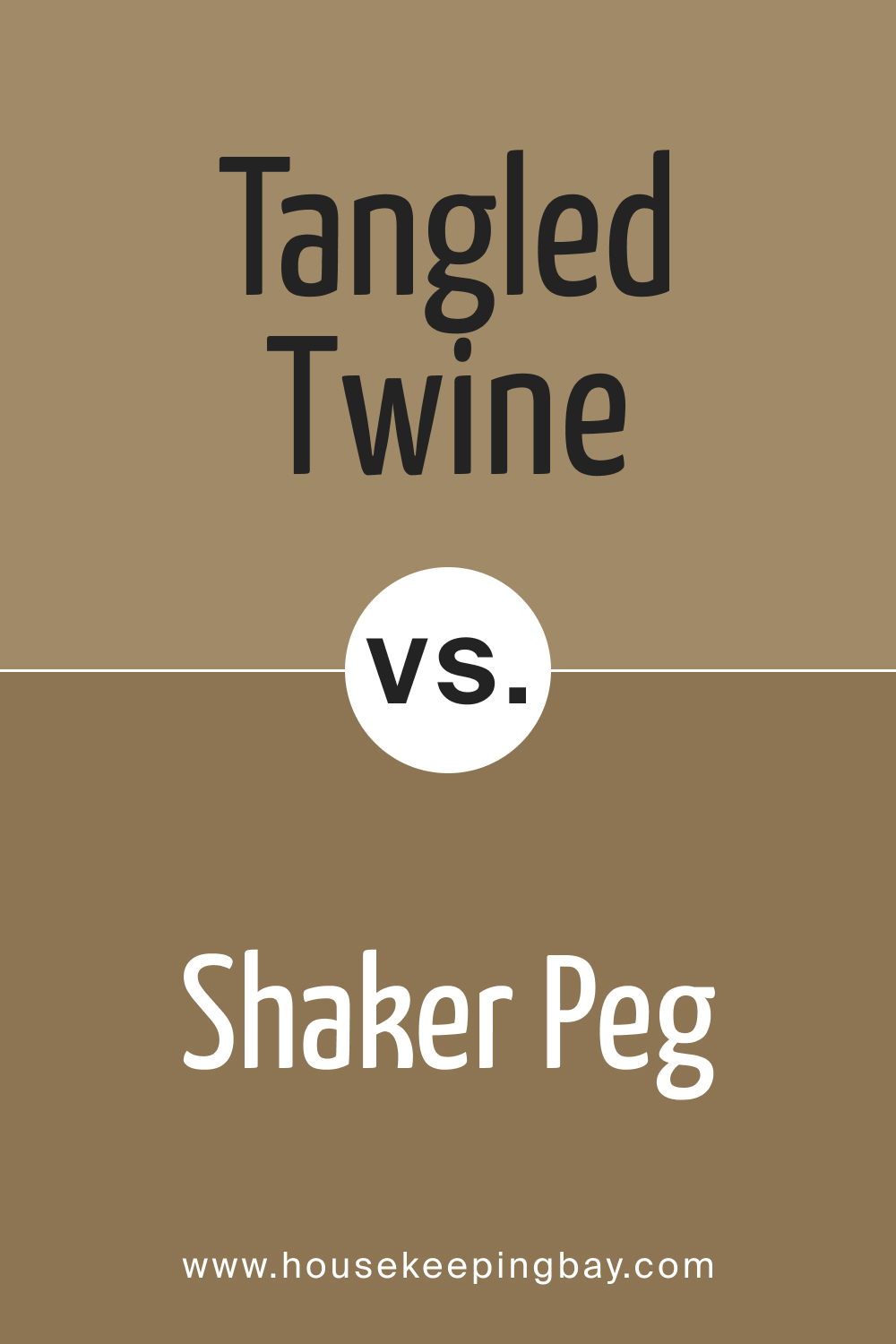 SW 9538 Tangled Twine vs. SW 9539 Shaker Peg