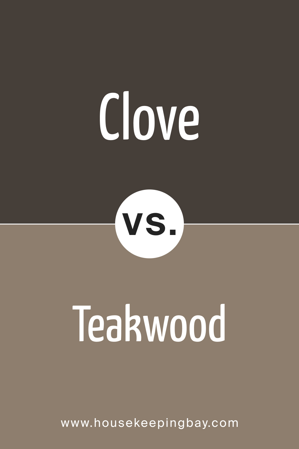 SW 9605 Clove vs. SW 9619 Teakwood
