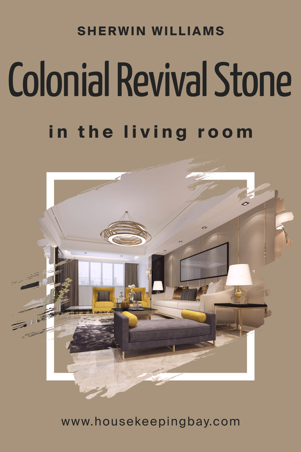 Sherwin Williams. SW 2827 Colonial Revival Stone In the Living Room