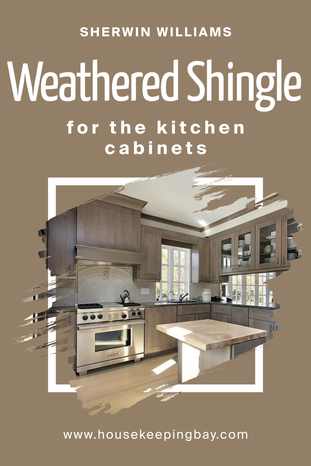Sherwin Williams. SW 2841 Weathered Shingle For the Kitchen Cabinets