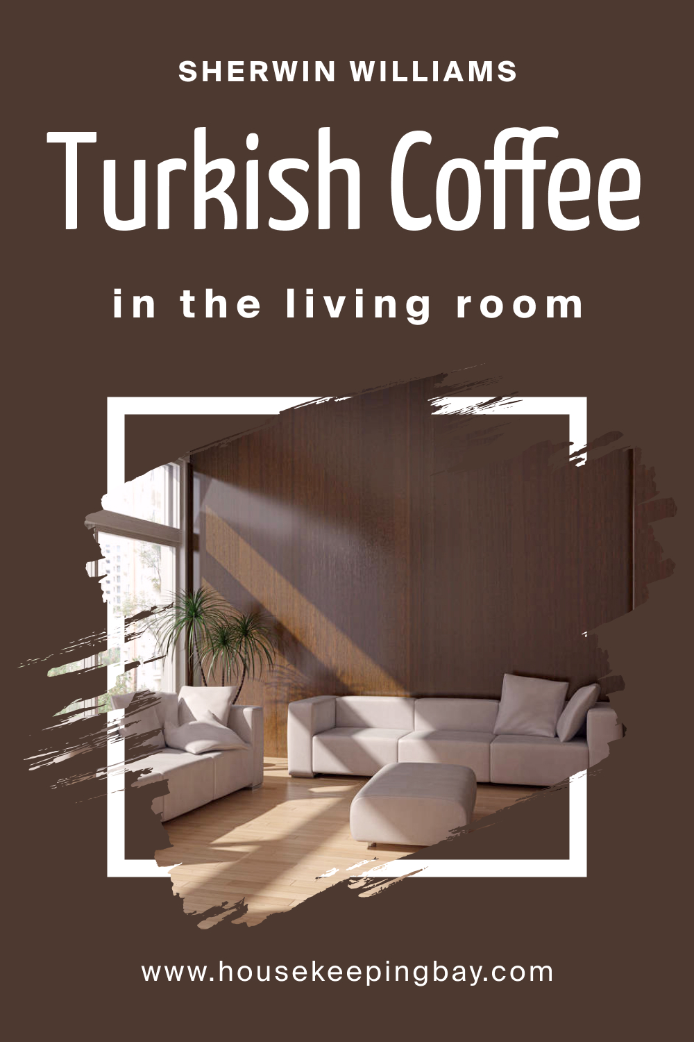 Sherwin Williams. SW 6076 Turkish Coffee In the Living Room