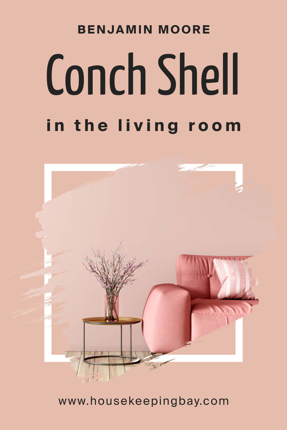 Benjamin Moore. Conch Shell 052 in the Living Room