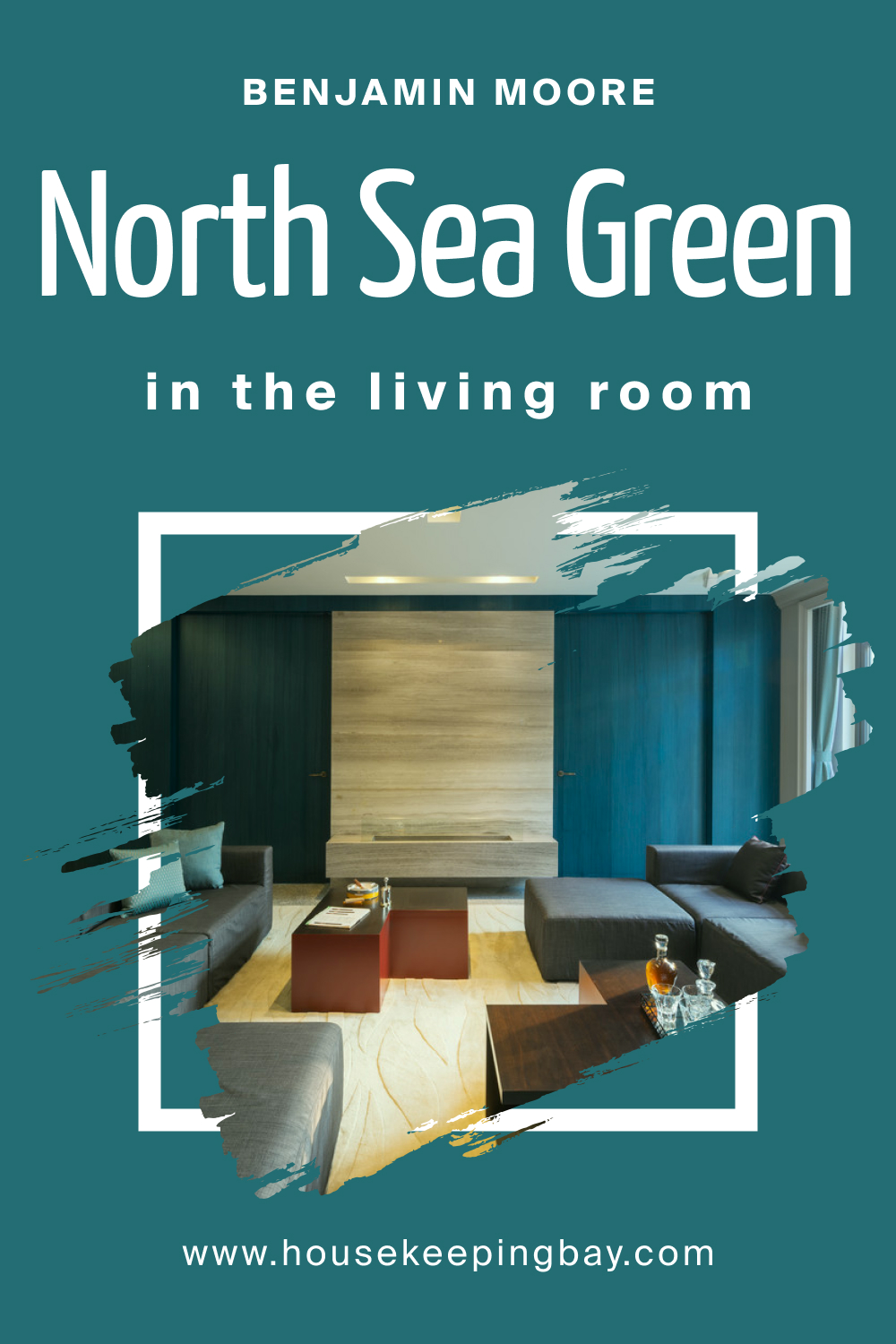 Benjamin Moore. North Sea Green 2053 30 in the Living Room