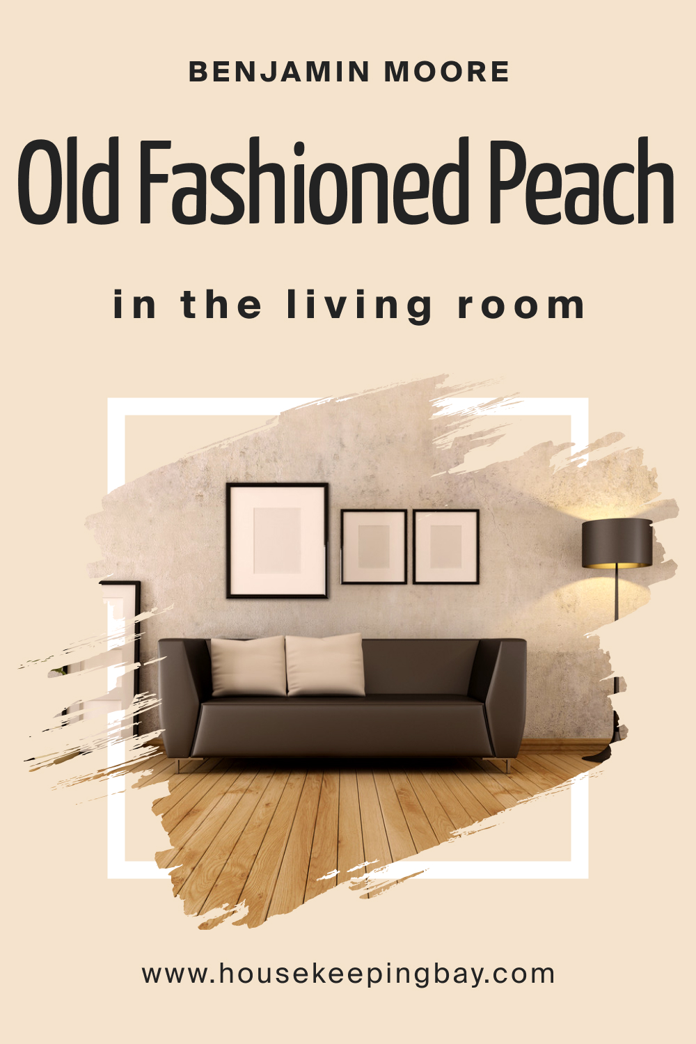Benjamin Moore. Old Fashioned Peach OC 79 in the Living Room