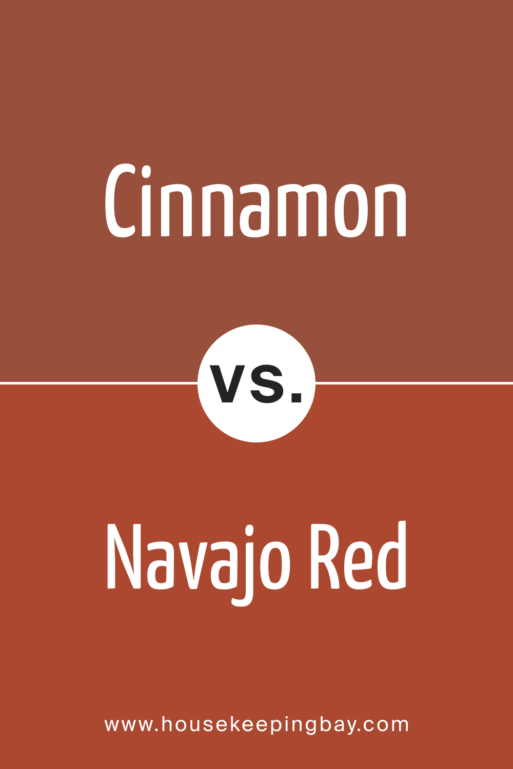 Cinnamon 2174 20 vs. BM 2171 10 Navajo Red