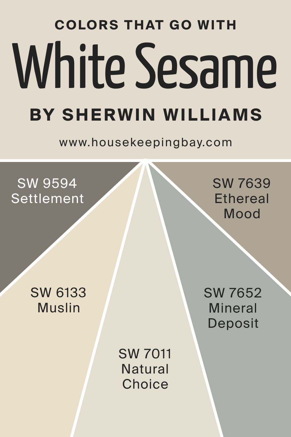 Colors that goes with SW 9586 White Sesame by Sherwin Williams