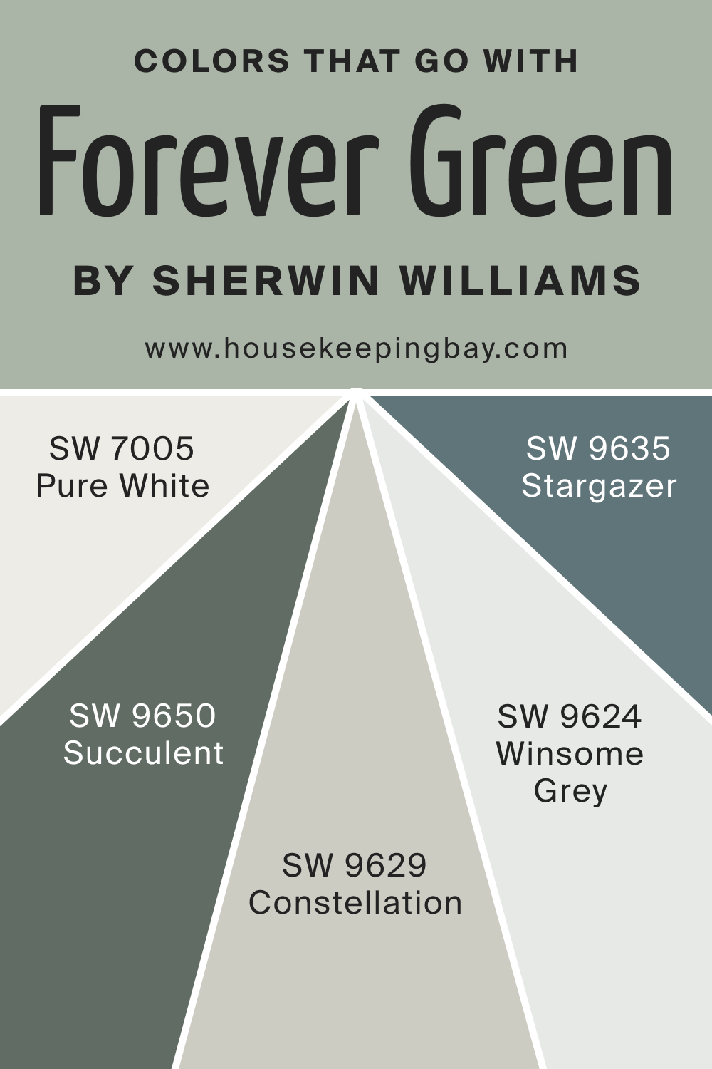 Colors that goes with SW 9653 Forever Green by Sherwin Williams