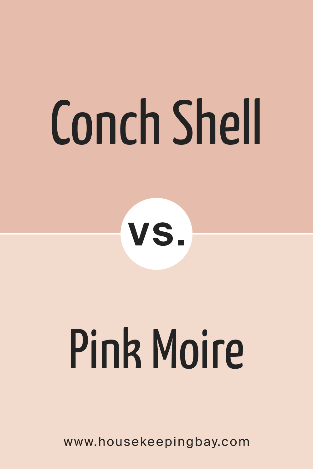 Conch Shell 052 vs. BM 050 Pink Moire