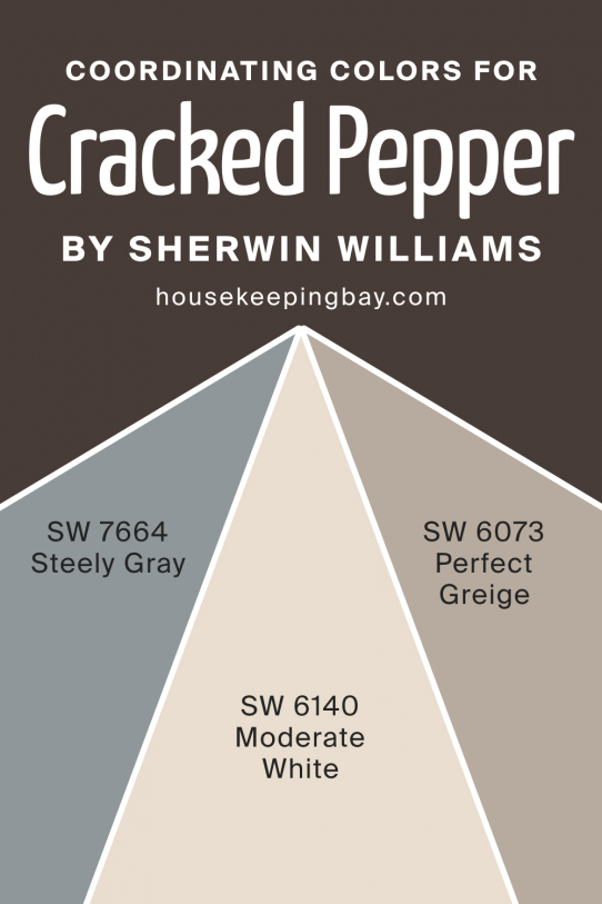 Cracked Pepper SW 9580 Paint Color By Sherwin Williams   Coordinating Colors For SW 9580 Cracked Pepper By Sherwin Williams 542x813 