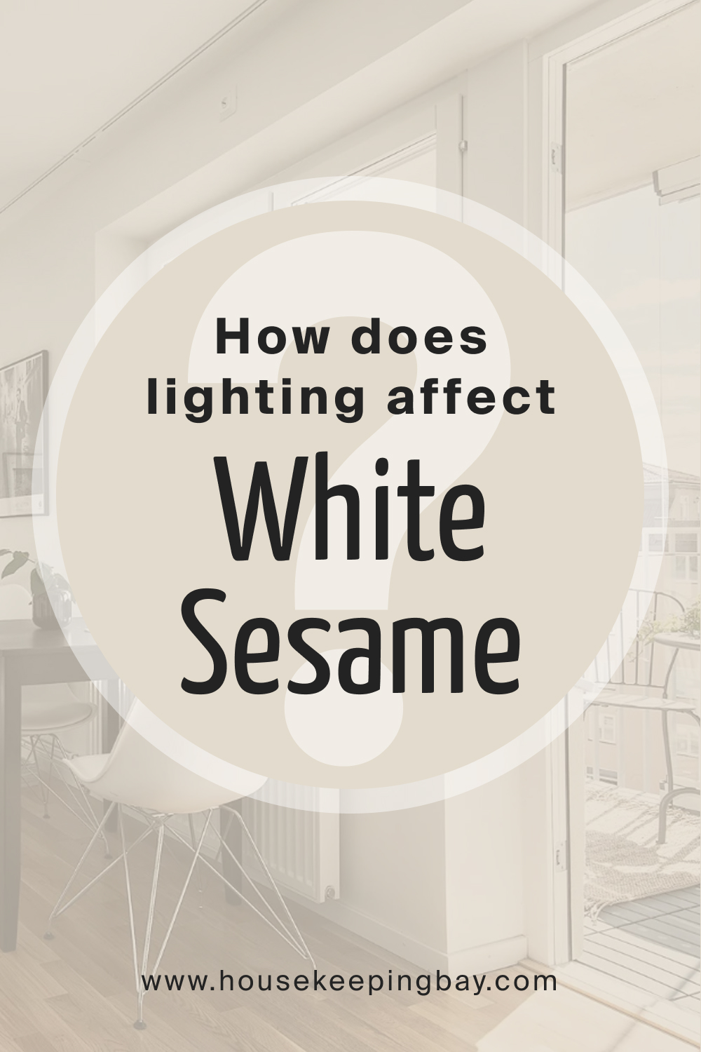 How does lighting affect SW 9586 White Sesame