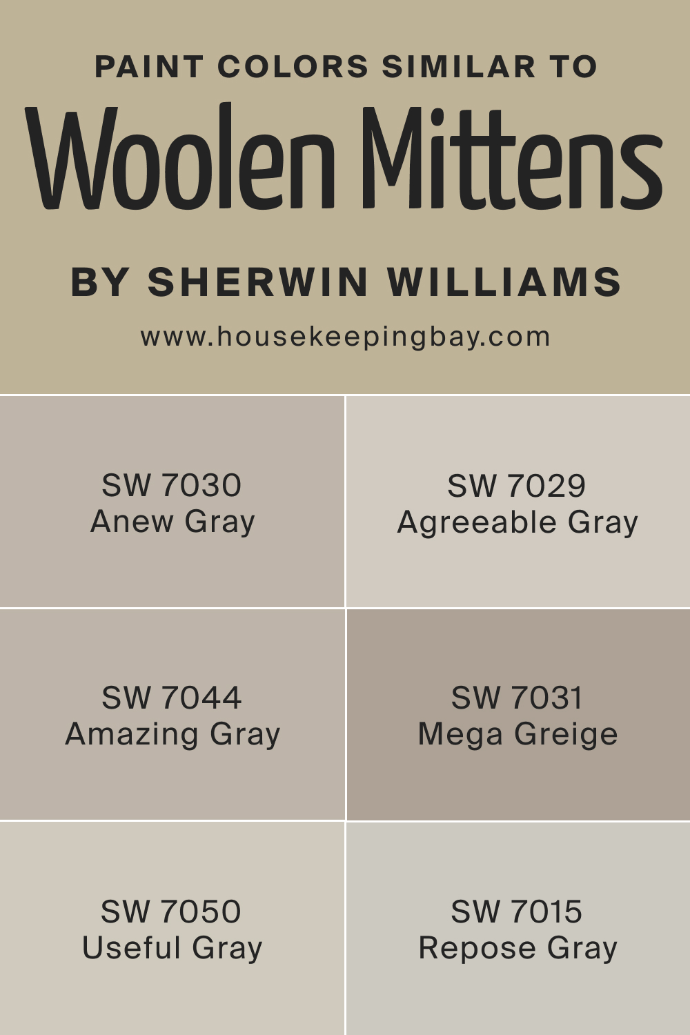 Paint Color Similar to SW 9526 Woolen Mittens by Sherwin Williams