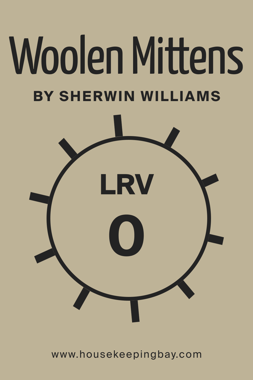 SW 9526 Woolen Mittens by Sherwin Williams. LRV 0
