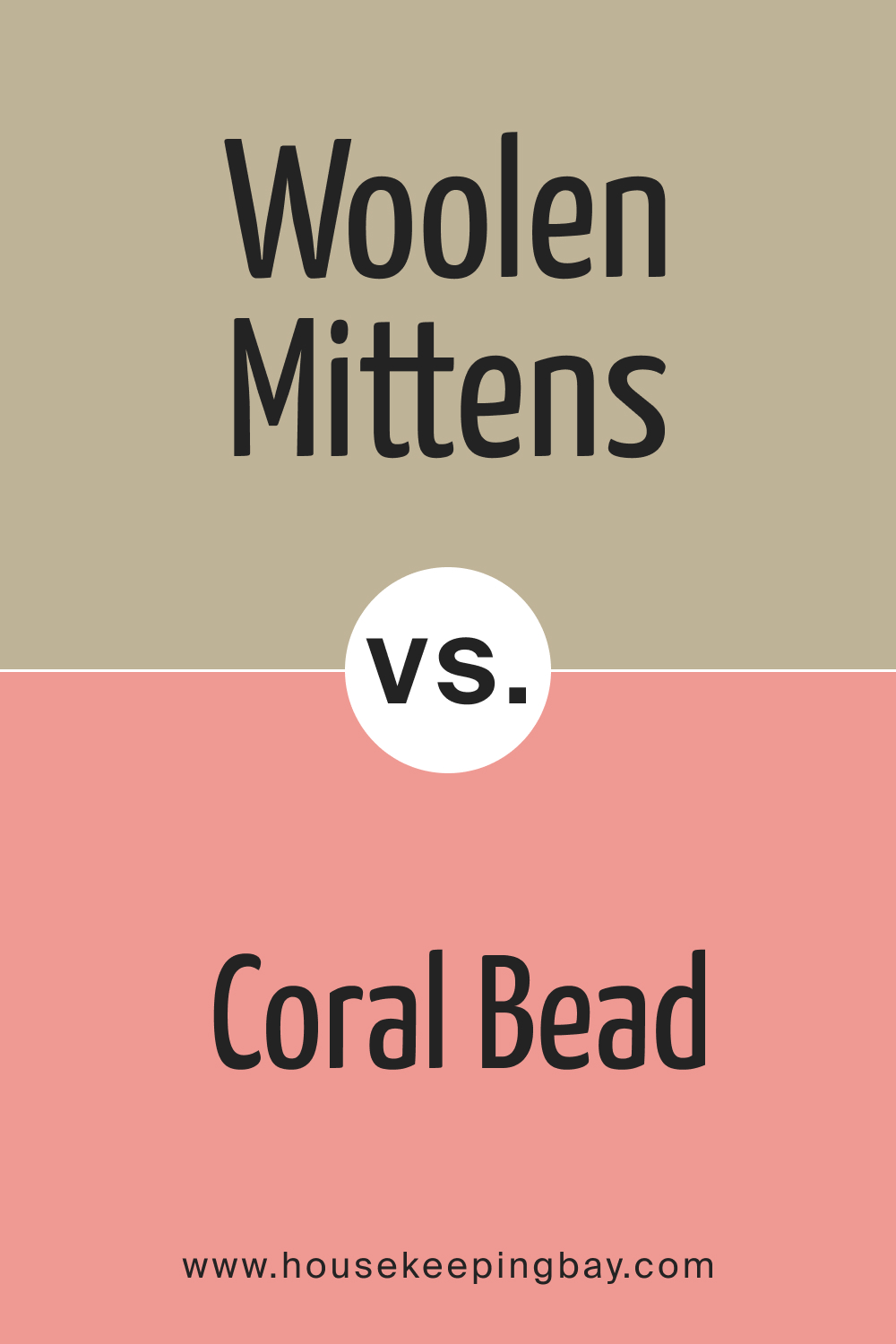 SW 9526 Woolen Mittens vs. SW 6873 Coral Bead