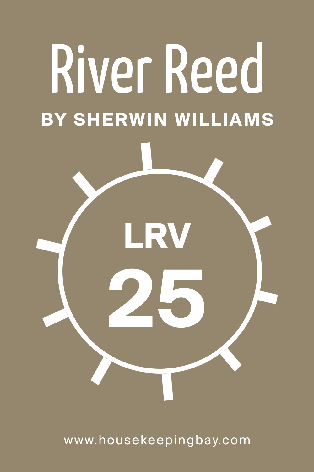SW 9534 River Reed by Sherwin Williams. LRV 25