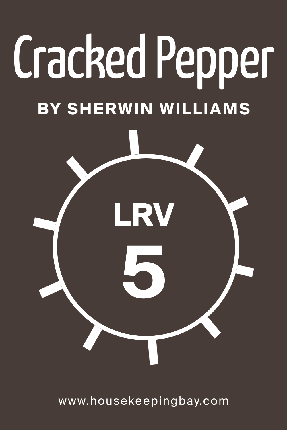 SW 9580 Cracked Pepper by Sherwin Williams. LRV 5