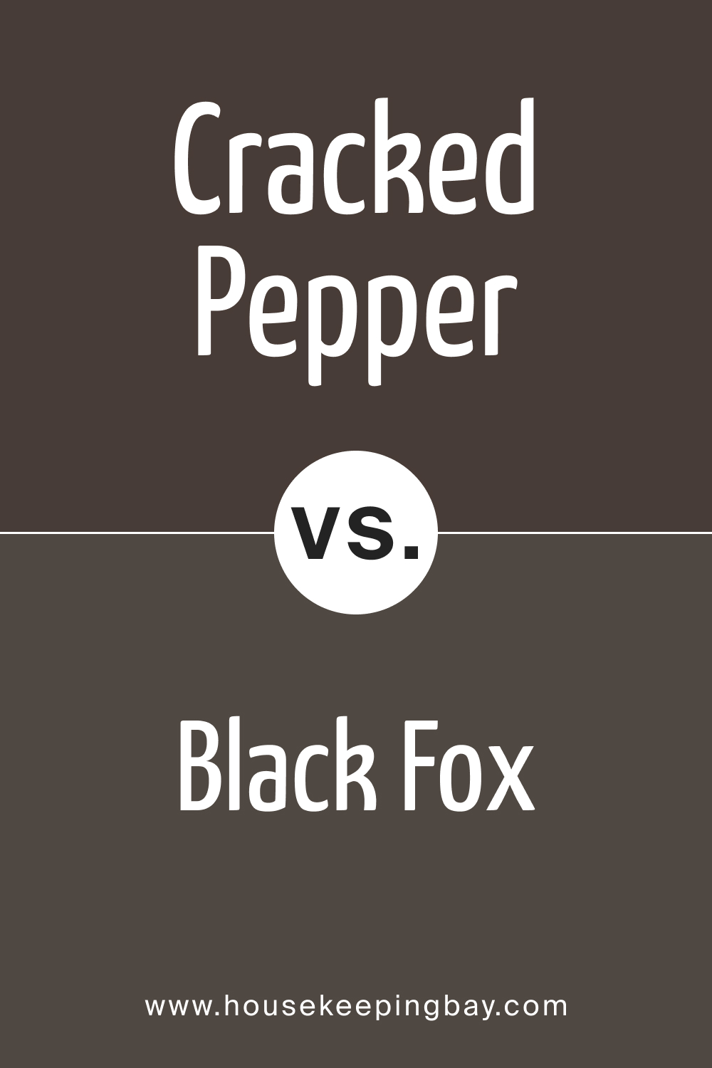SW 9580 Cracked Pepper vs. SW 7020 Black Fox