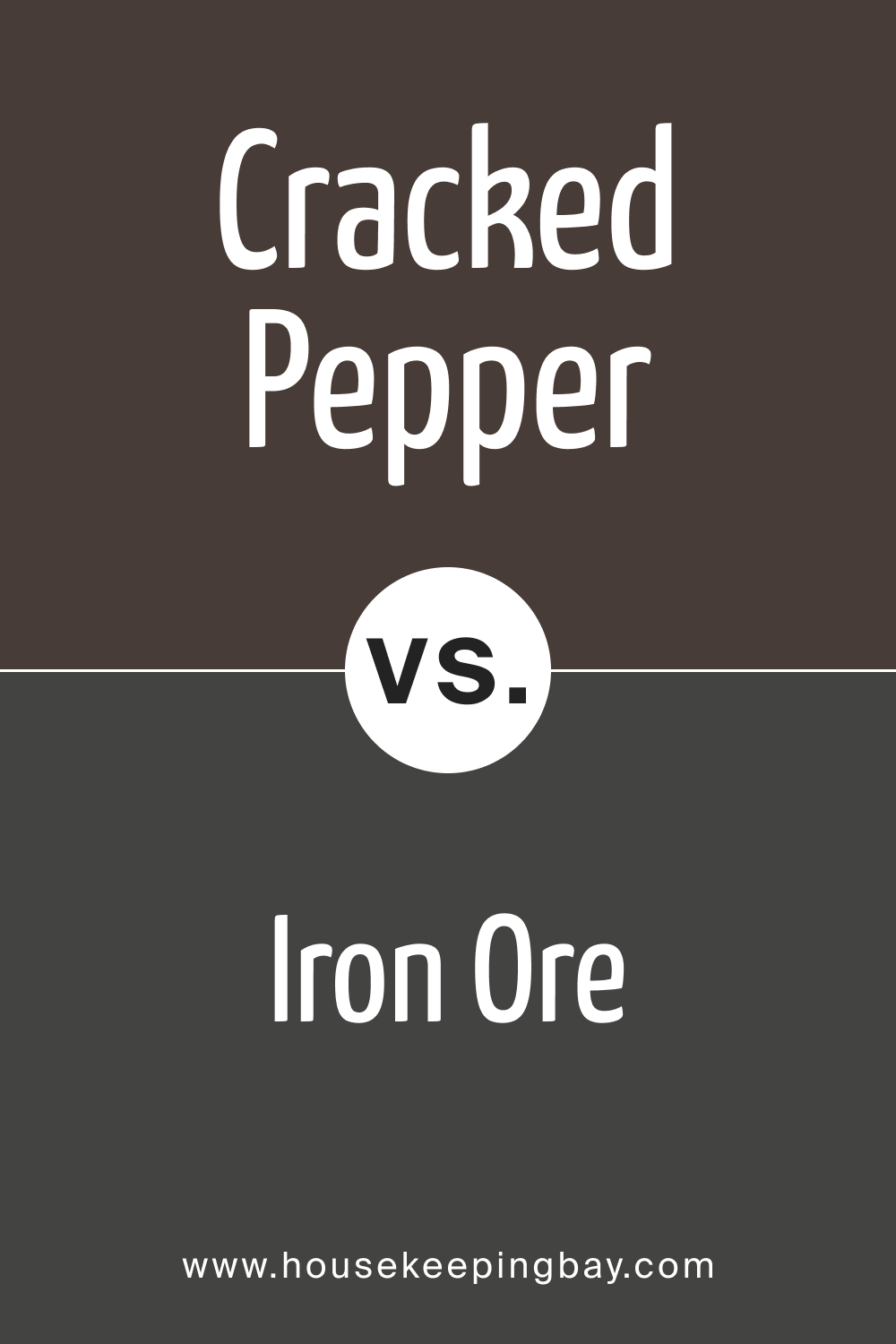 SW 9580 Cracked Pepper vs. SW 7069 Iron Ore