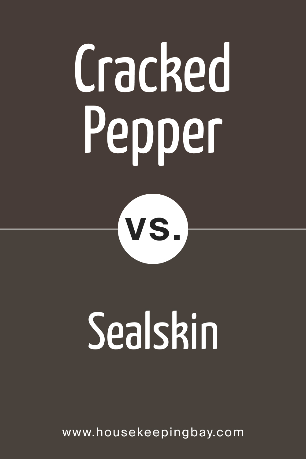 SW 9580 Cracked Pepper vs. SW 7675 Sealskin