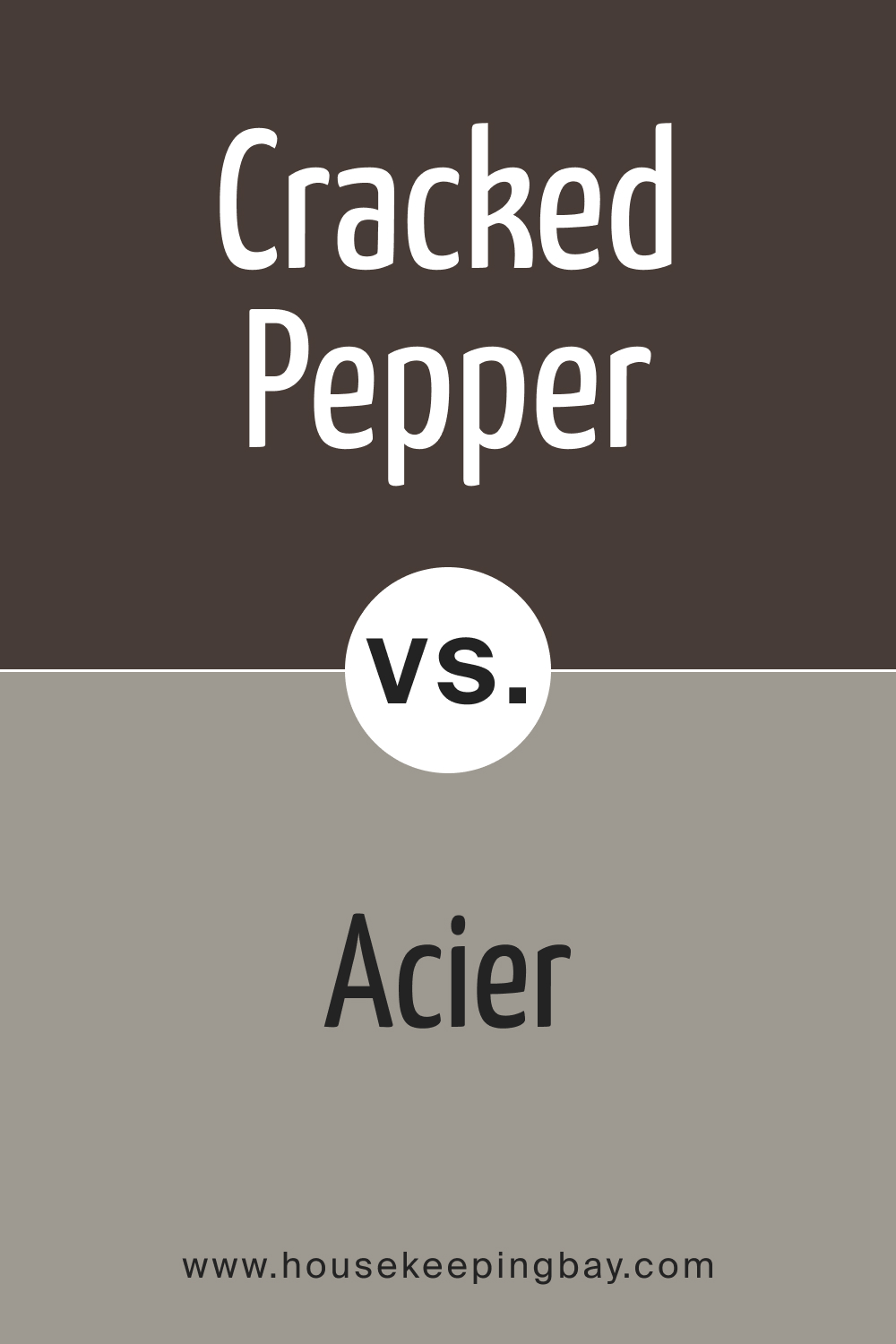 SW 9580 Cracked Pepper vs. SW 9170 Acier