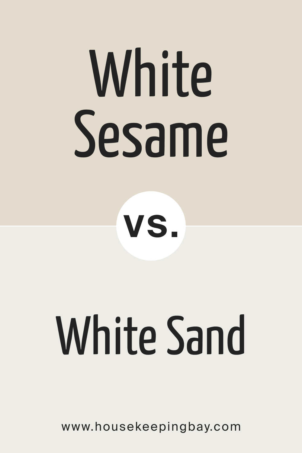 SW 9586 White Sesame vs. SW 9582 White Sand