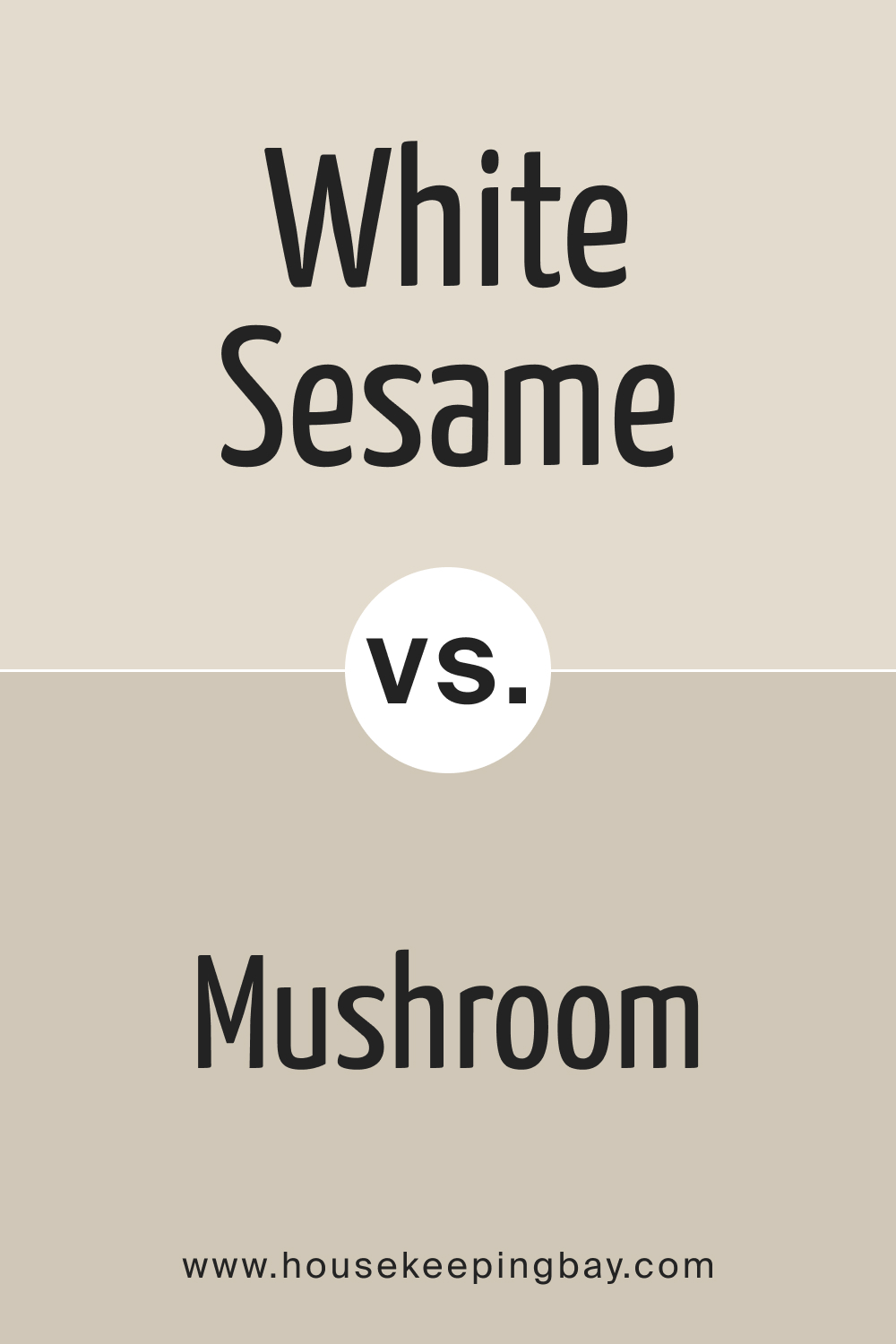 SW 9586 White Sesame vs. SW 9587 Mushroom