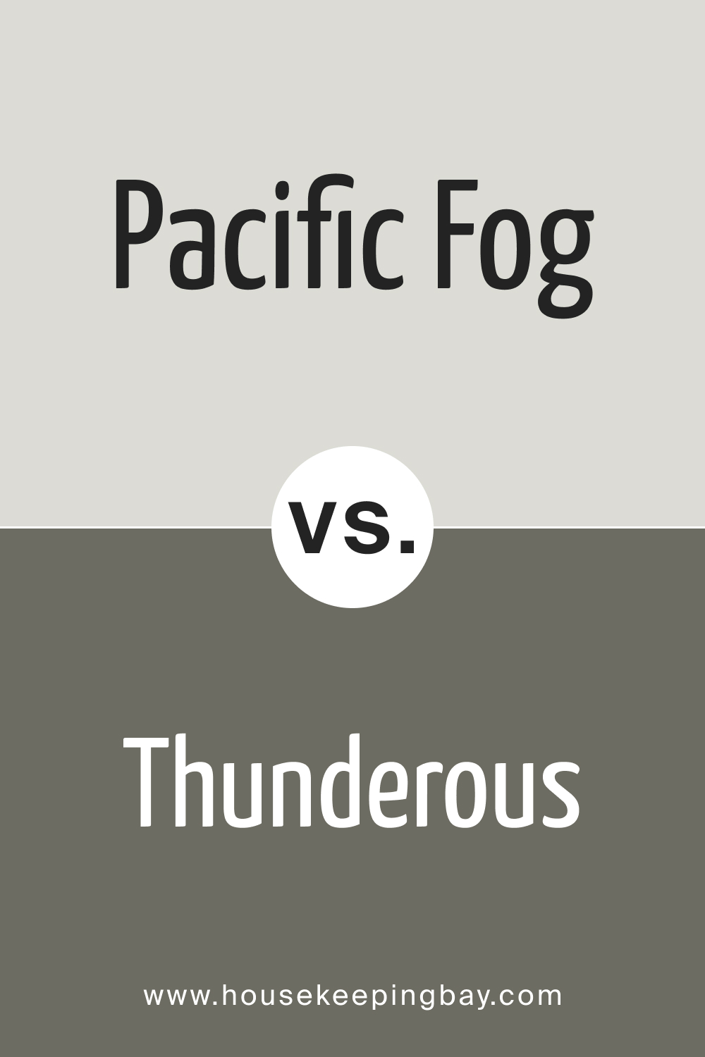 SW 9627 Pacific Fog vs. SW 6201 Thunderous