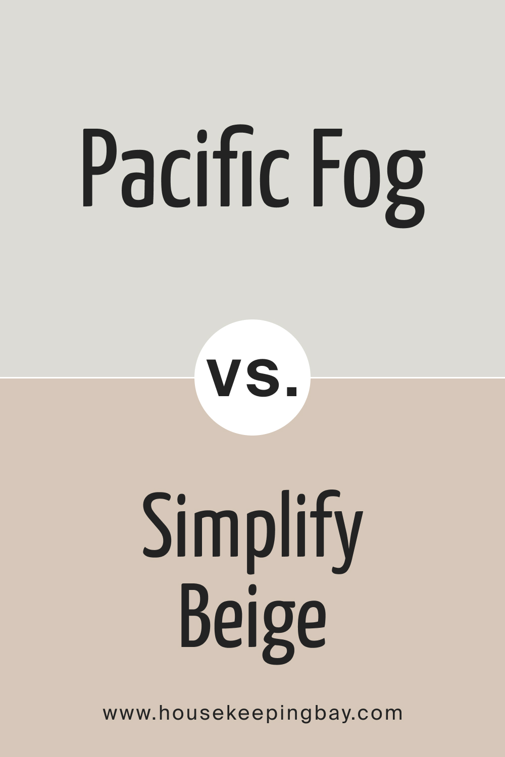 SW 9627 Pacific Fog vs. SW Simplify Beige 6085