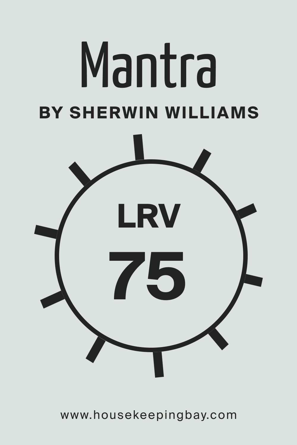 SW 9631 Mantra by Sherwin Williams. LRV 75