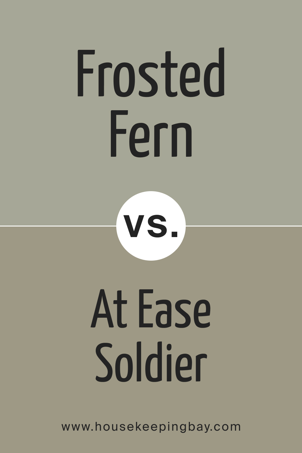 SW 9648 Frosted Fern vs. SW 9127 At Ease Soldier