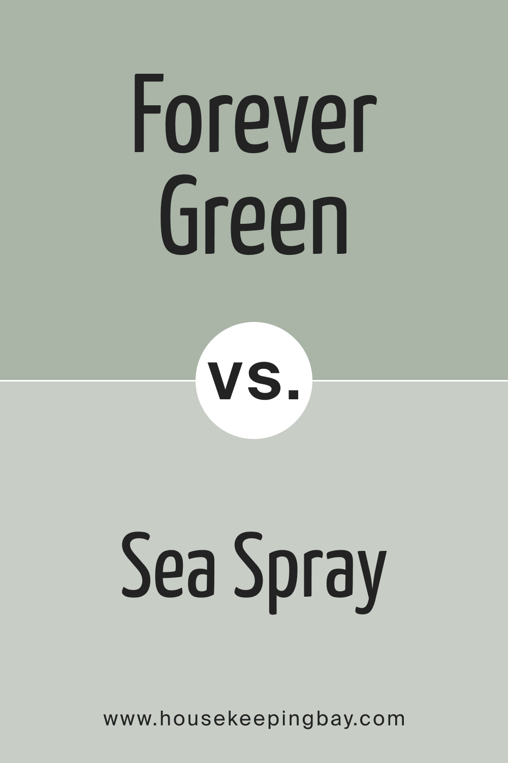 SW 9653 Forever Green vs. SW 9651 Sea Spray