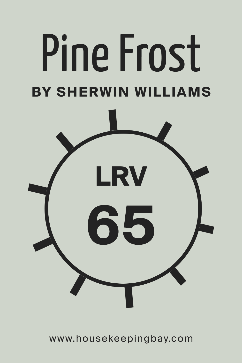 SW 9656 Pine Frost by Sherwin Williams. LRV 65