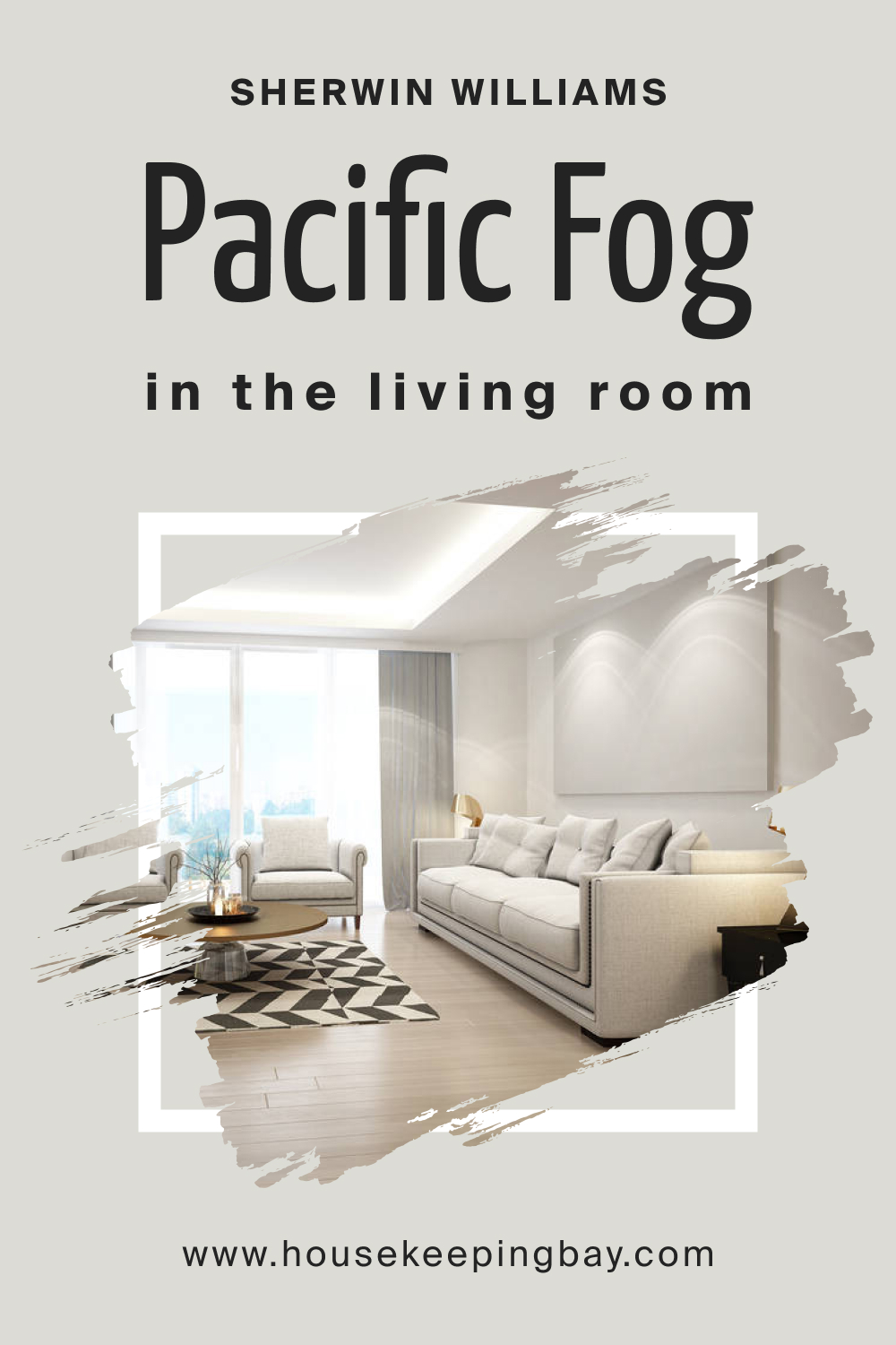 Sherwin Williams. SW 9627 Pacific Fog In the Living Room