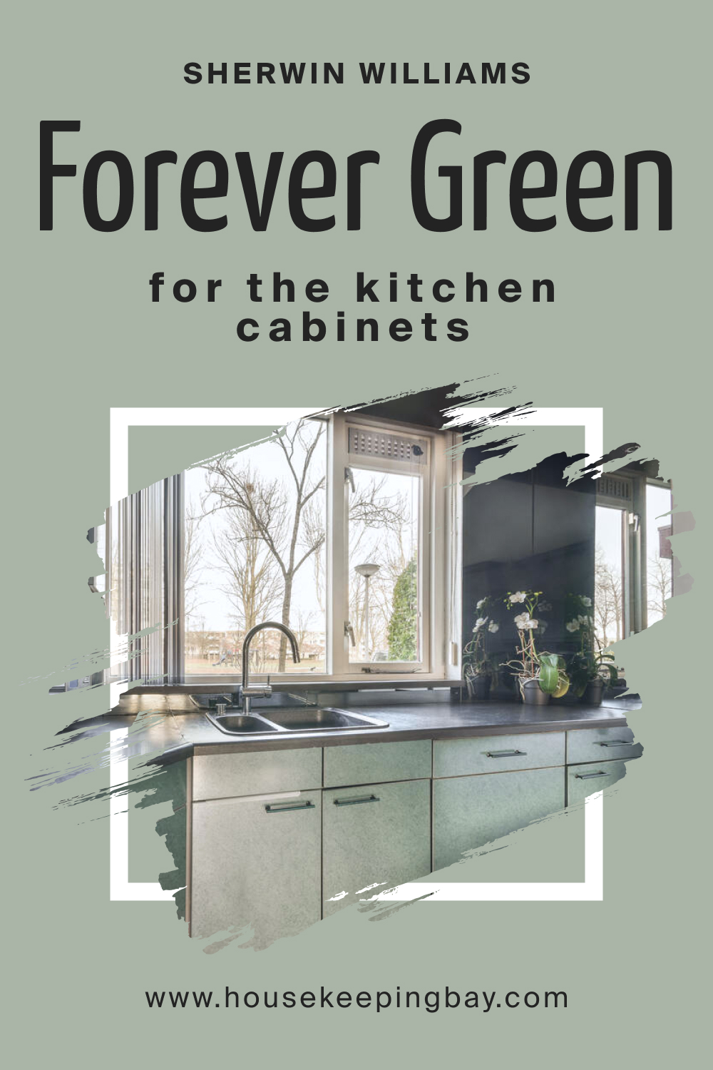 Sherwin Williams. SW 9653 Forever Green For the Kitchen Cabinets