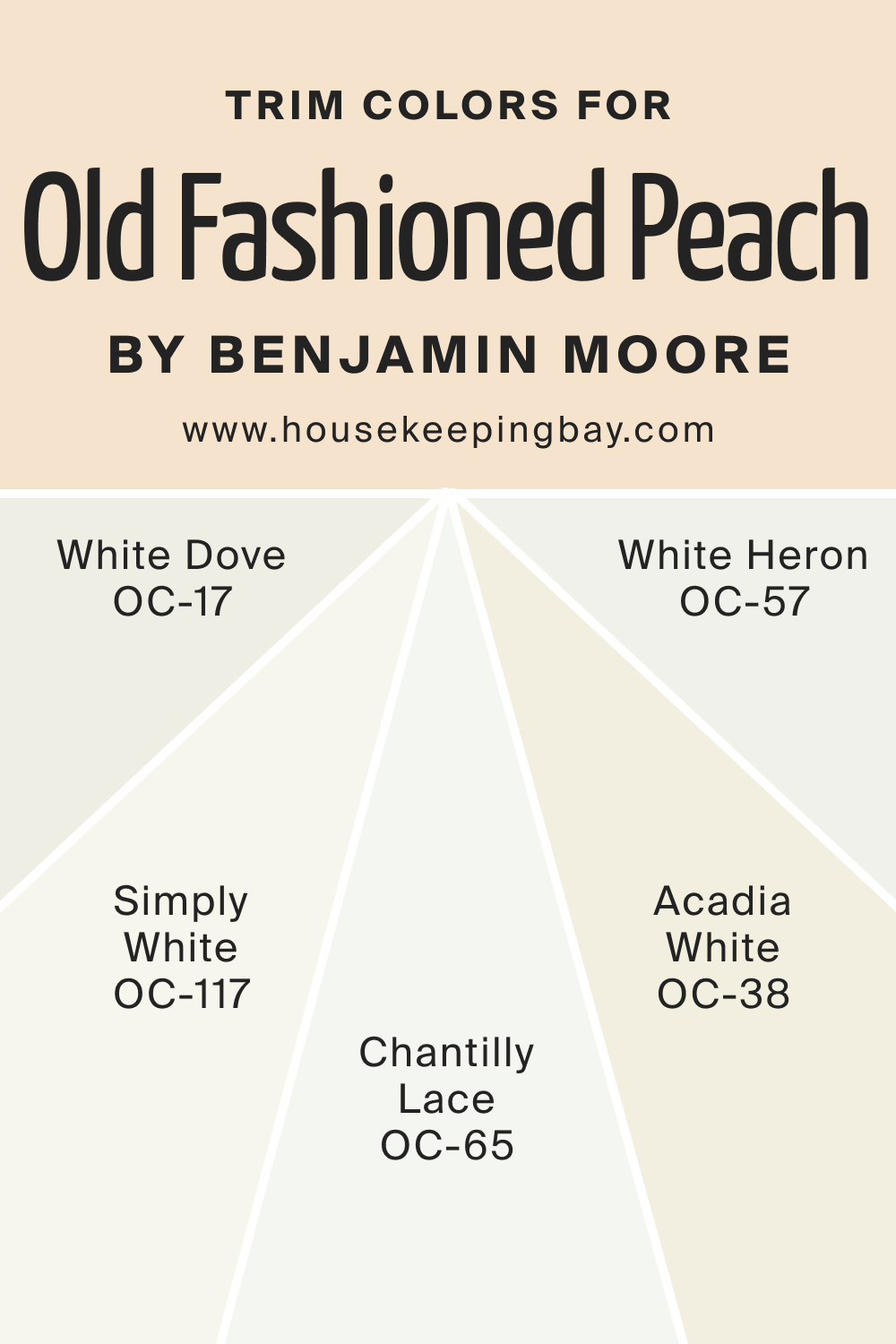 Trim Colors for Old Fashioned Peach OC 79 by Benjamin Moore