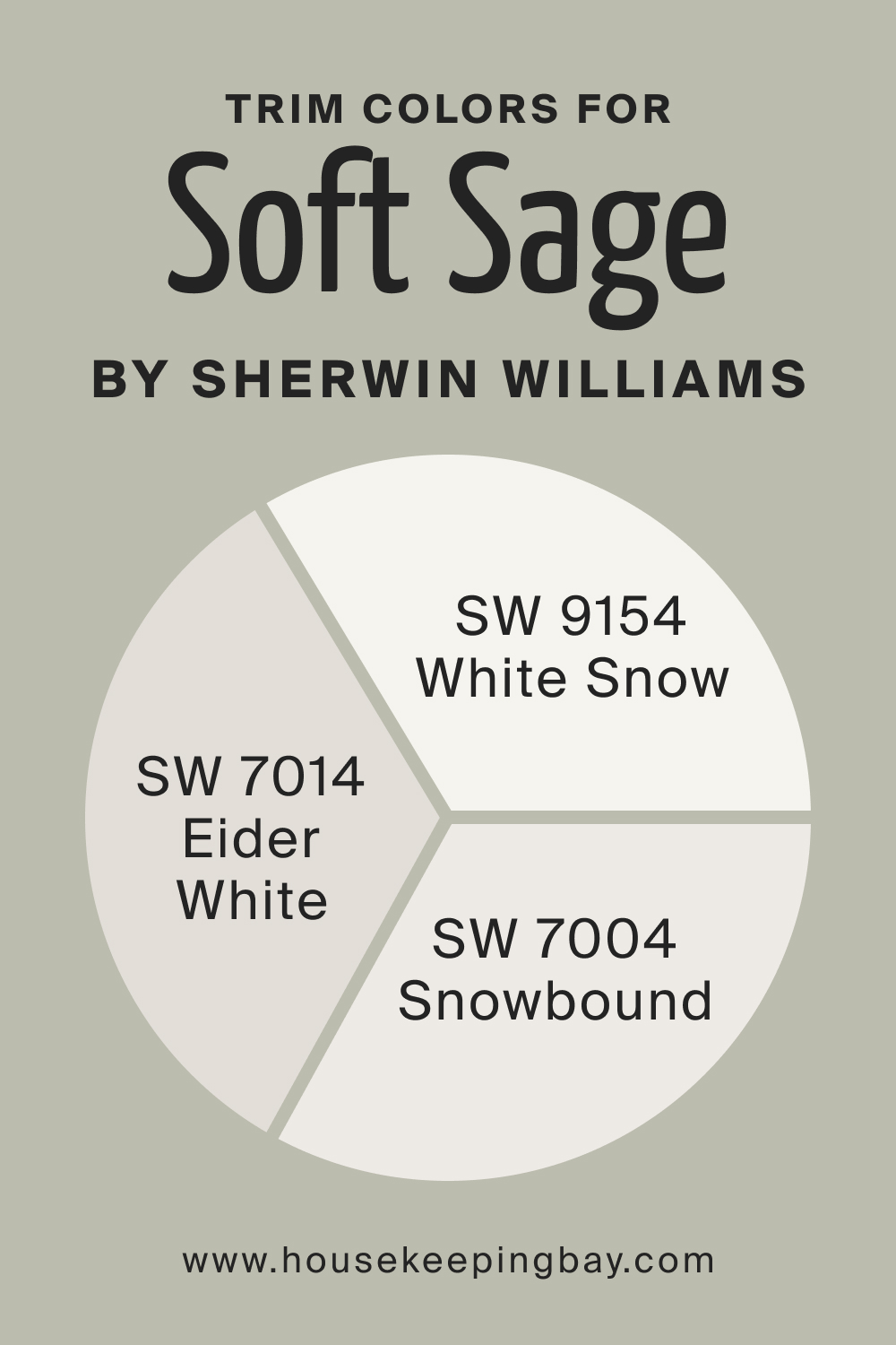 Trim Colors of SW 9647 Soft Sage by Sherwin Williams