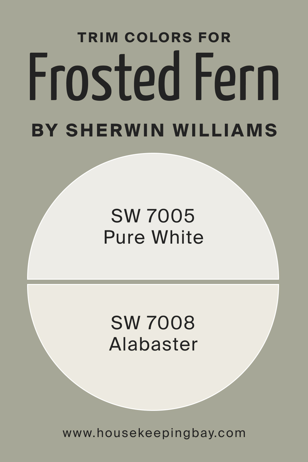 Trim Colors of SW 9648 Frosted Fern by Sherwin Williams