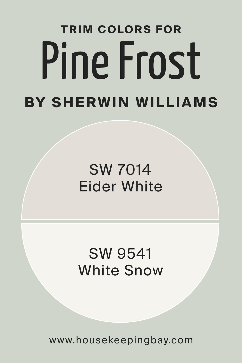 Trim Colors of SW 9656 Pine Frost by Sherwin Williams
