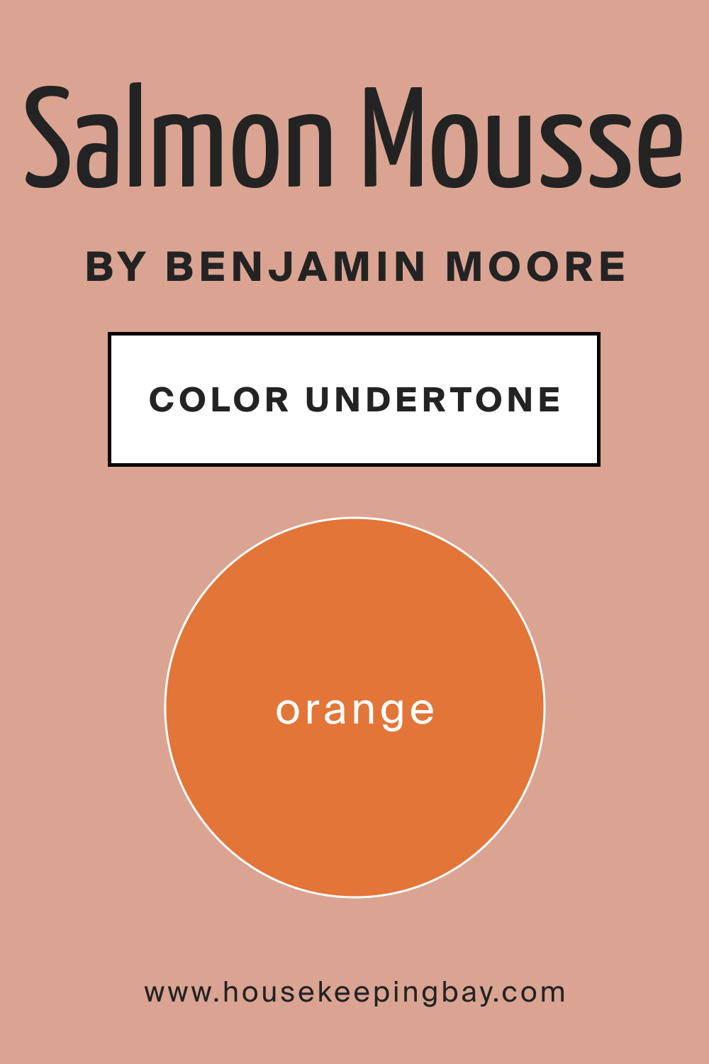 BM Salmon Mousse 046 by Benjamin Moore. Main Undertone
