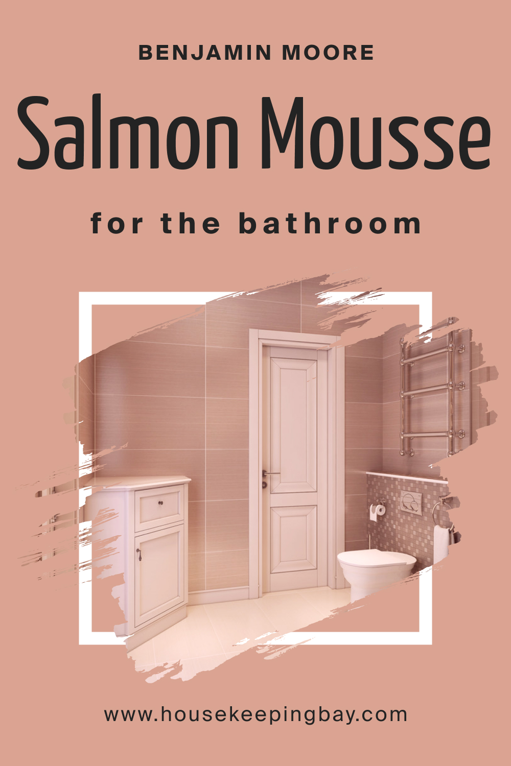 Benjamin Moore. BM Salmon Mousse 046 in the Bathroom