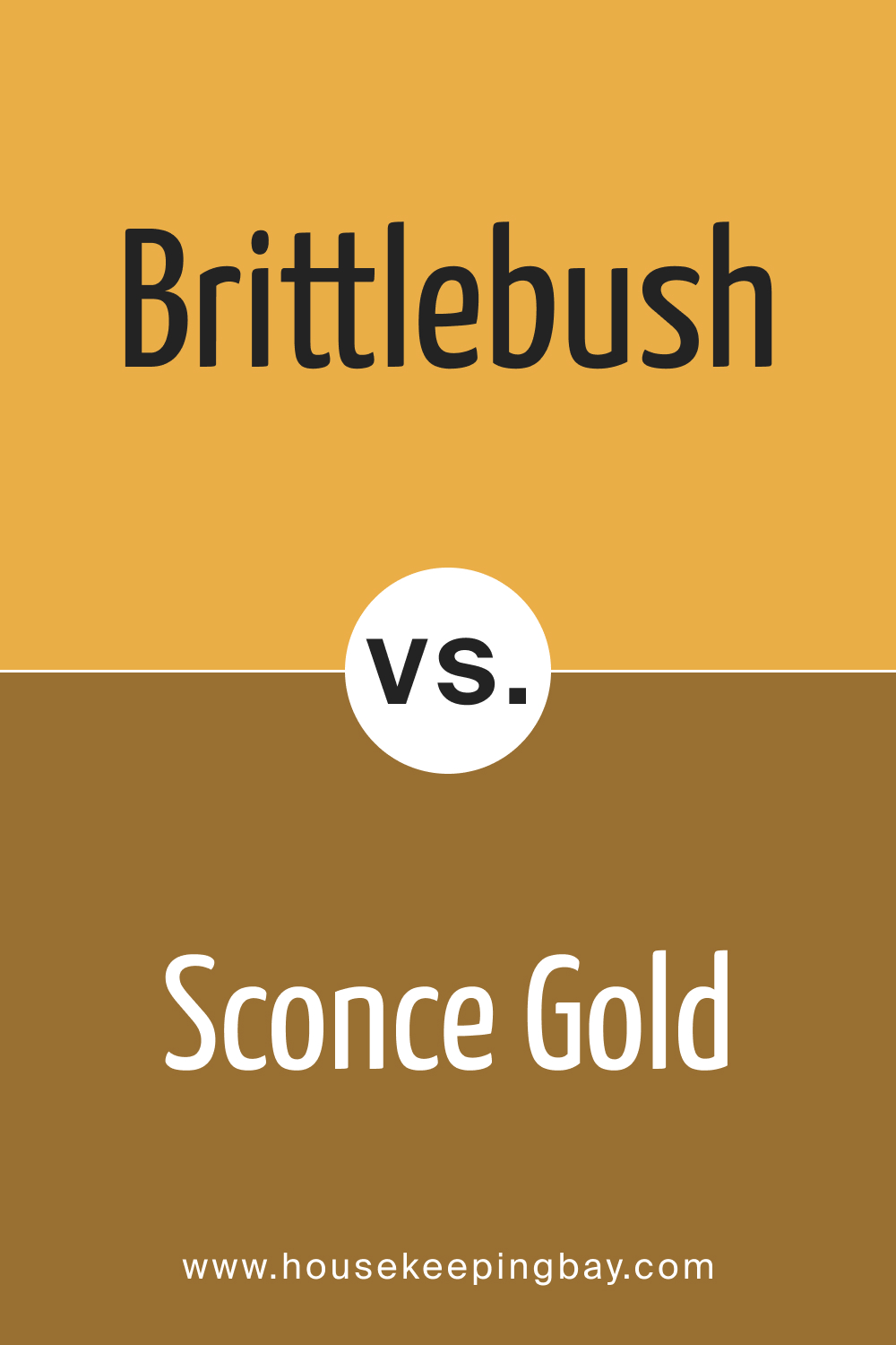 Brittlebush SW 6684 vs SW 6398 Sconce Gold