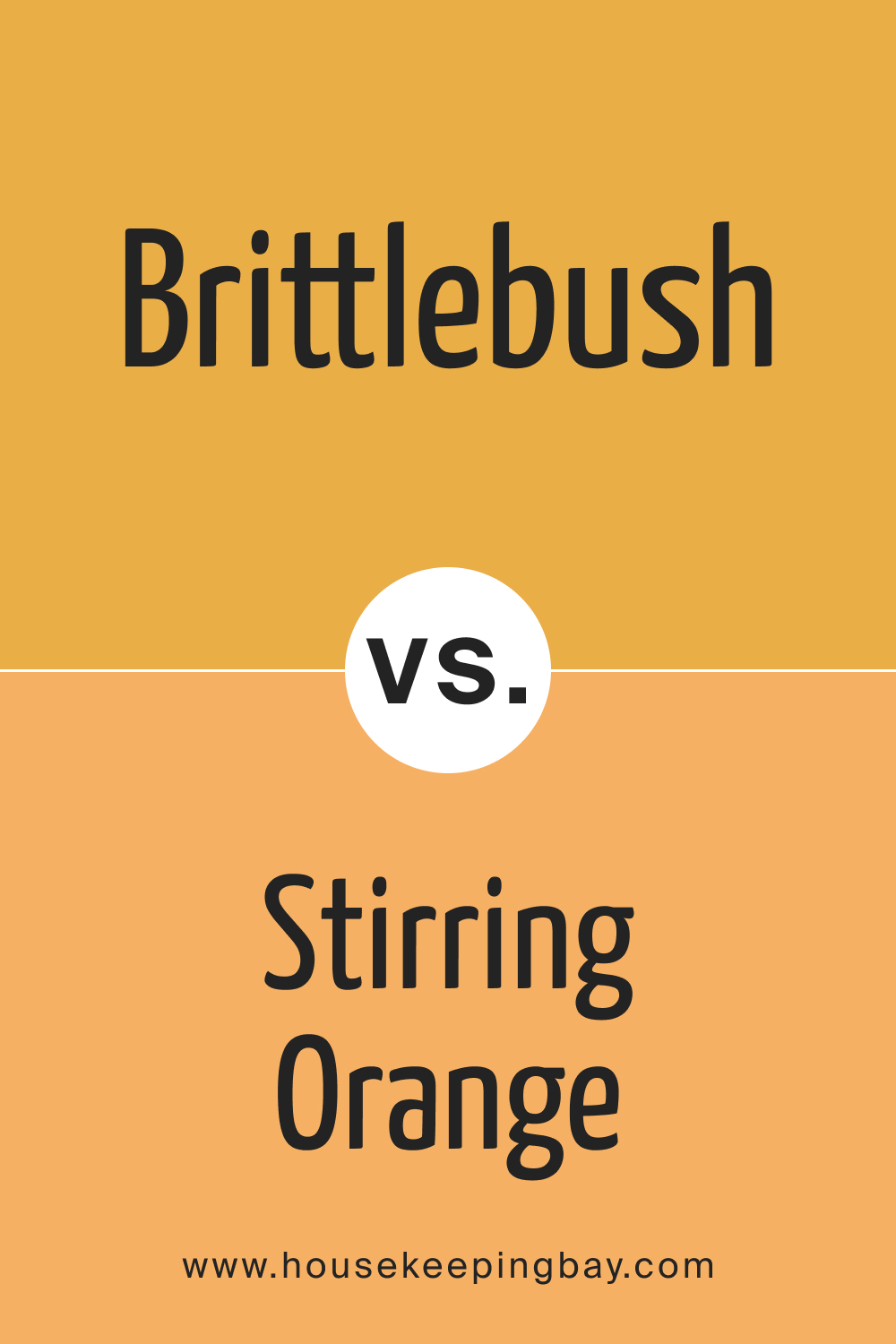 Brittlebush SW 6684 vs SW 6889 Stirring Orange