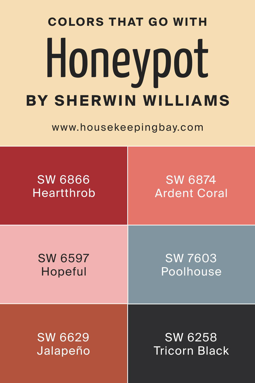 Colors that go with SW 9663 Honeypot by Sherwin Williams