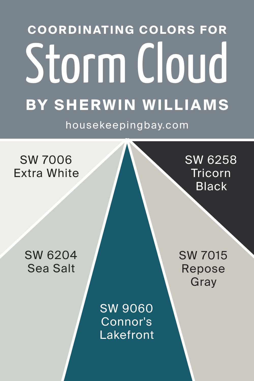 Coordinating Colors for SW 6249 Storm Cloud by Sherwin Williams