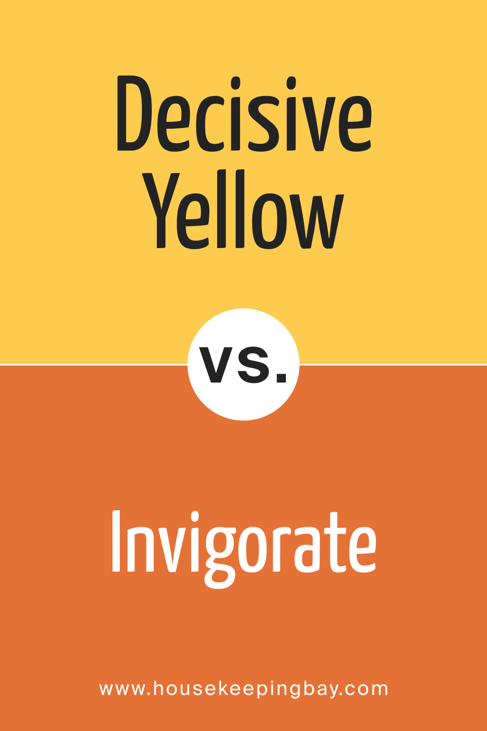 Decisive Yellow SW 6902 vs SW 6886 Invigorate