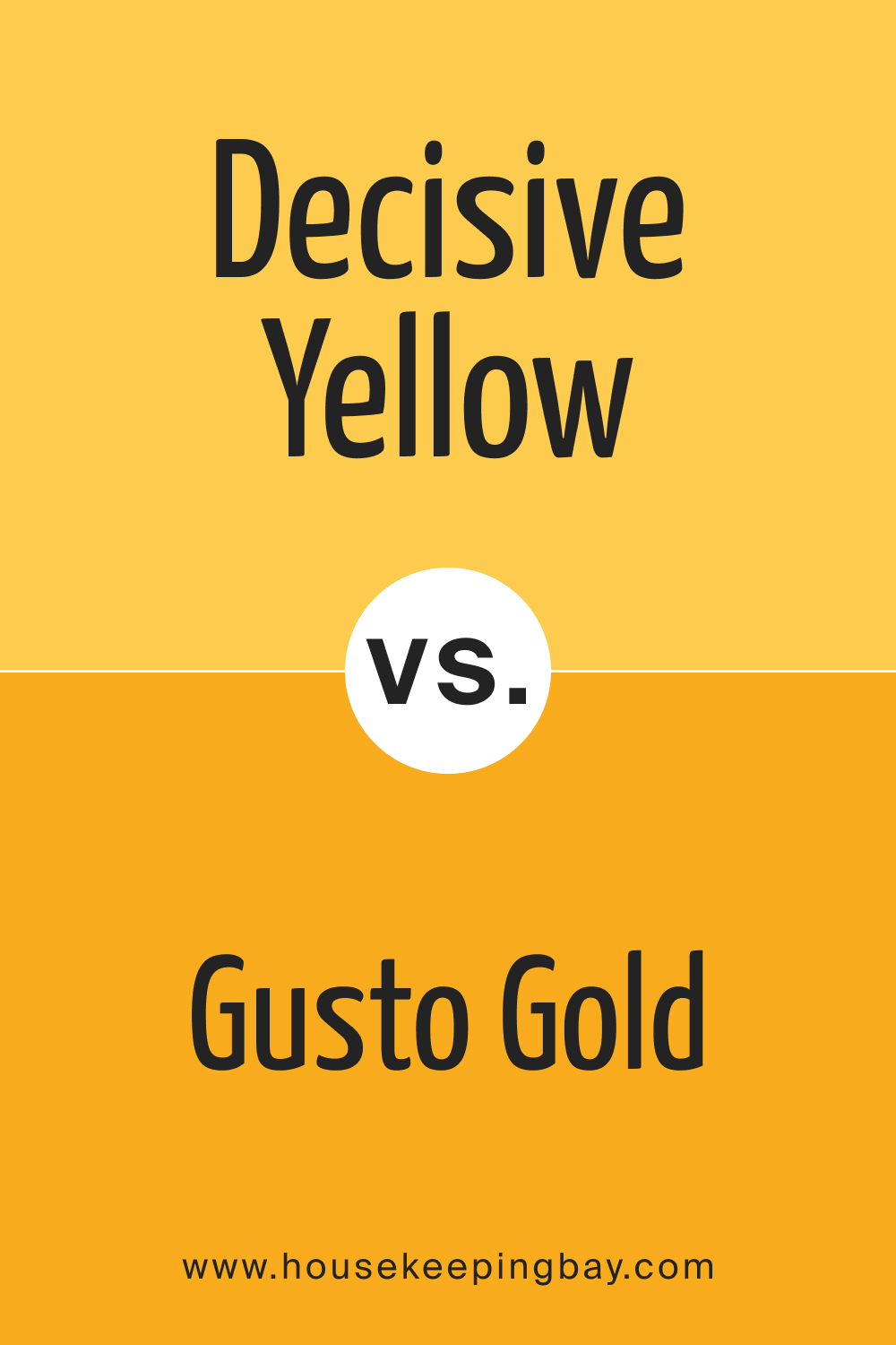 Decisive Yellow SW 6902 vs SW 6904 Gusto Gold