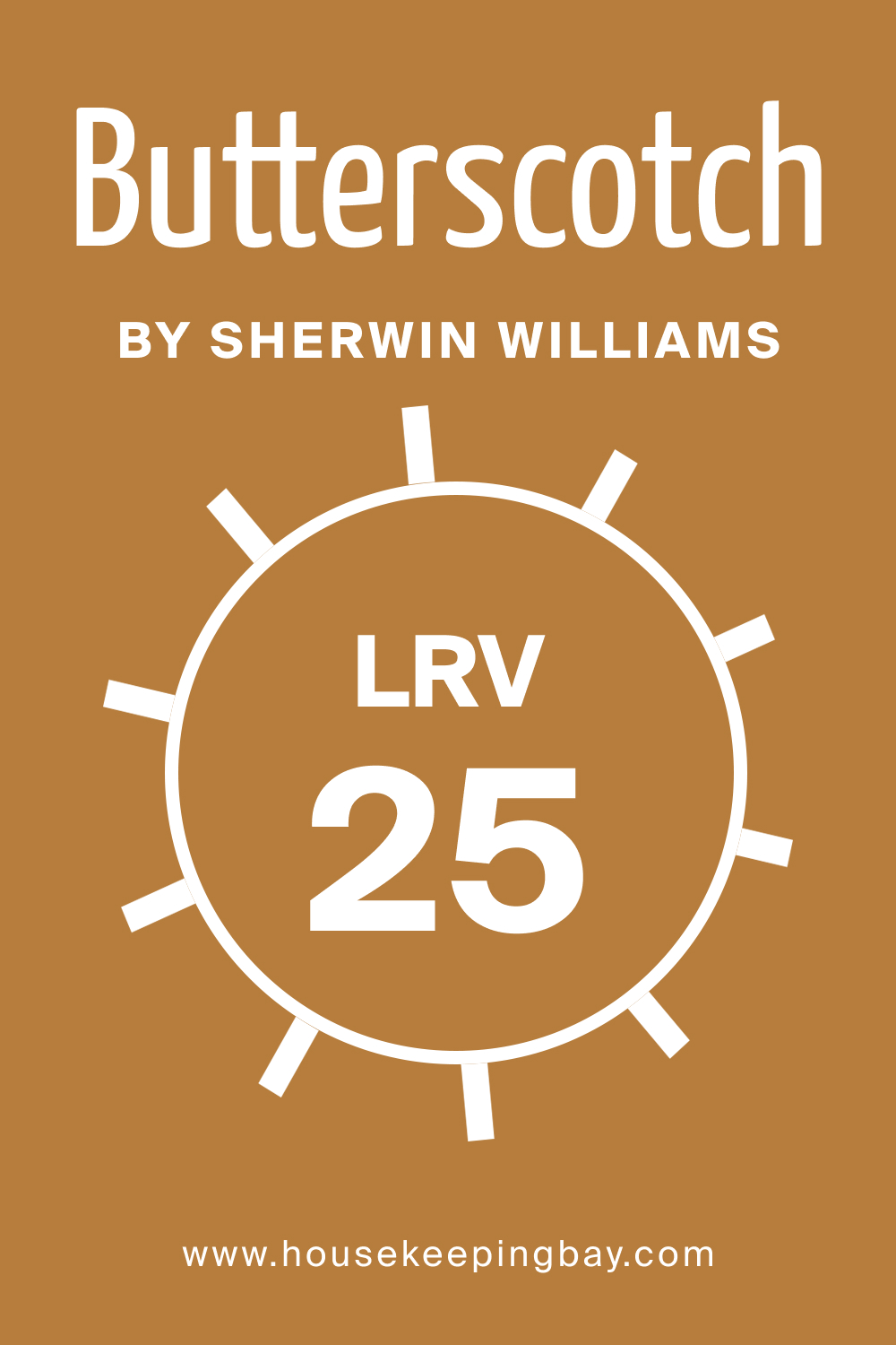 SW 6377 Butterscotch by Sherwin Williams. LRV 25