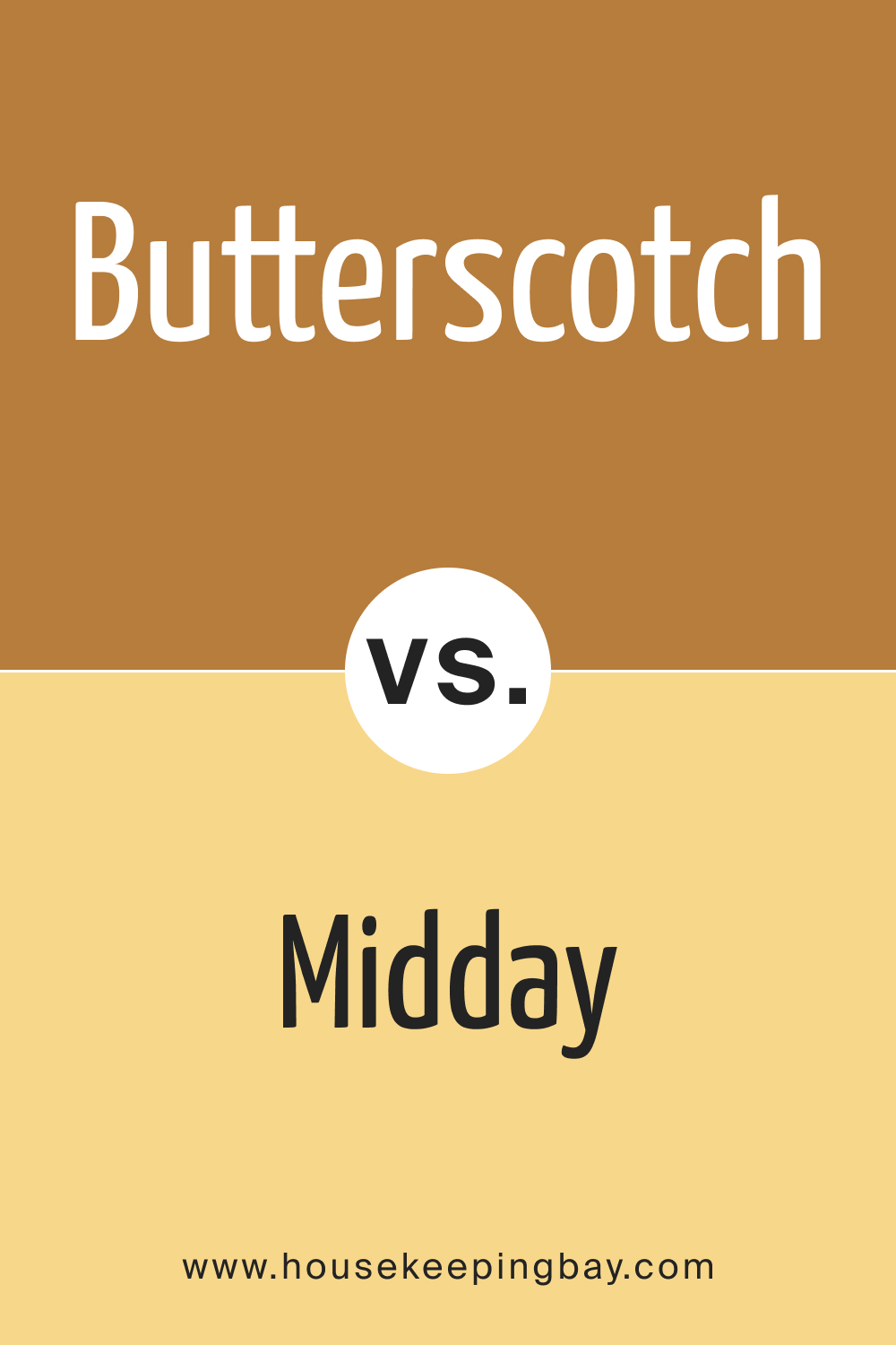 SW 6377 Butterscotch vs SW 6695 Midday