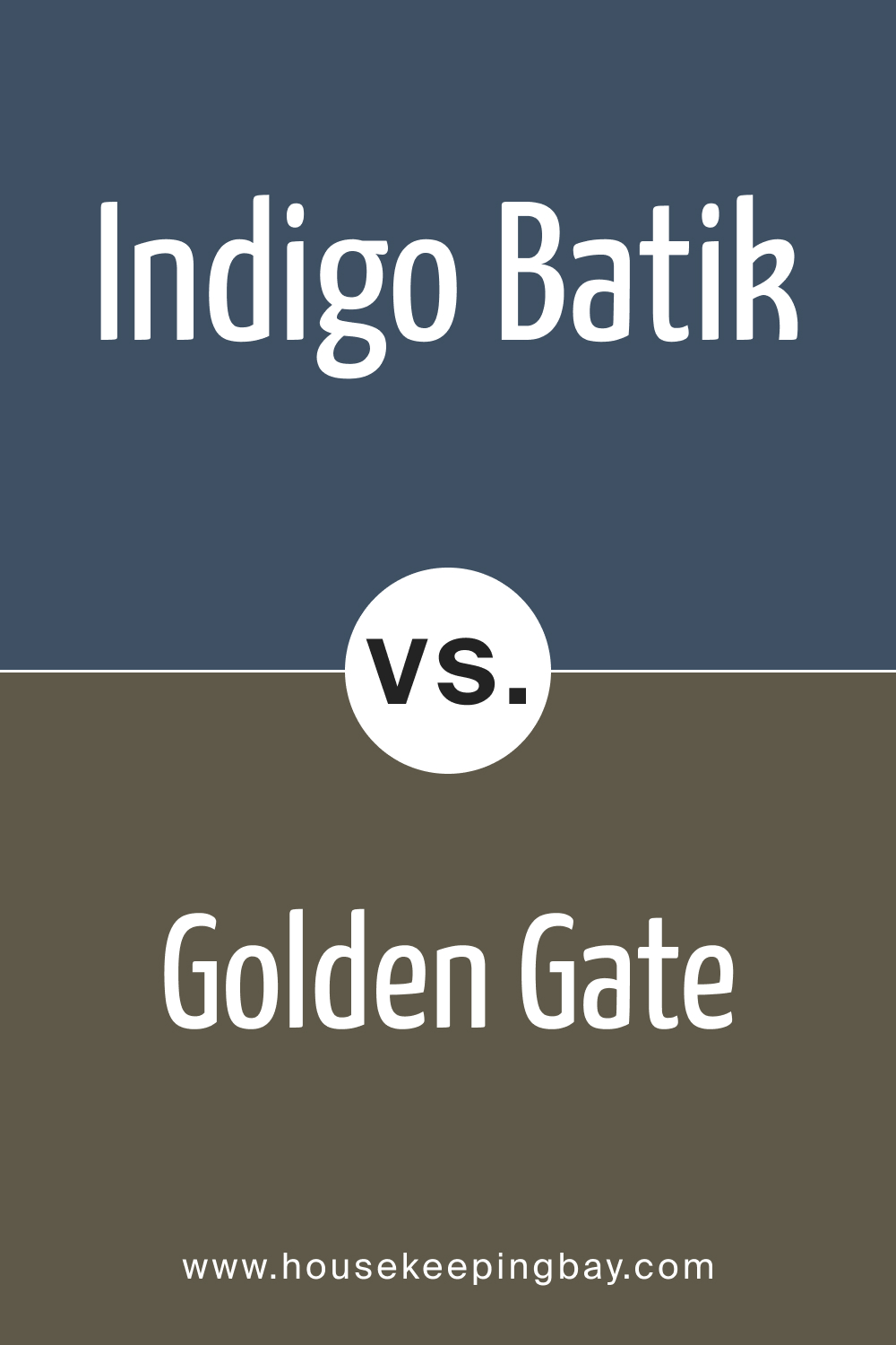 SW 7602 Indigo Batik vs. SW 7679 Golden Gate