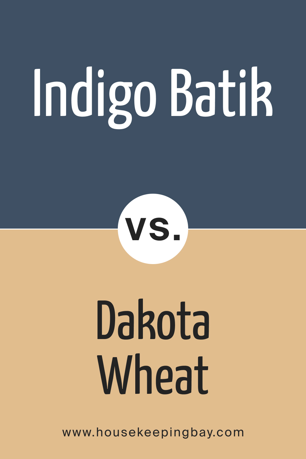 SW 7602 Indigo Batik vs. SW 9023 Dakota Wheat