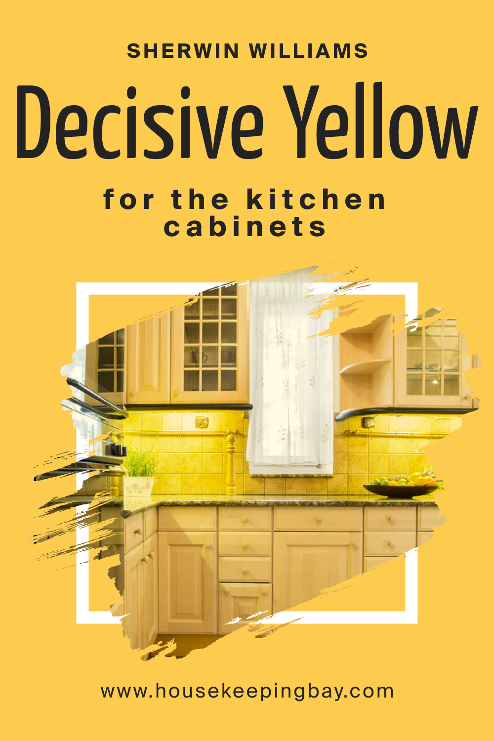 Sherwin Williams. Decisive Yellow SW 6902 For the Kitchen Cabinets